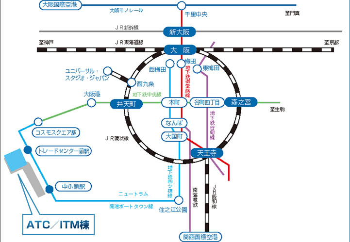 公共交通機関アクセス図